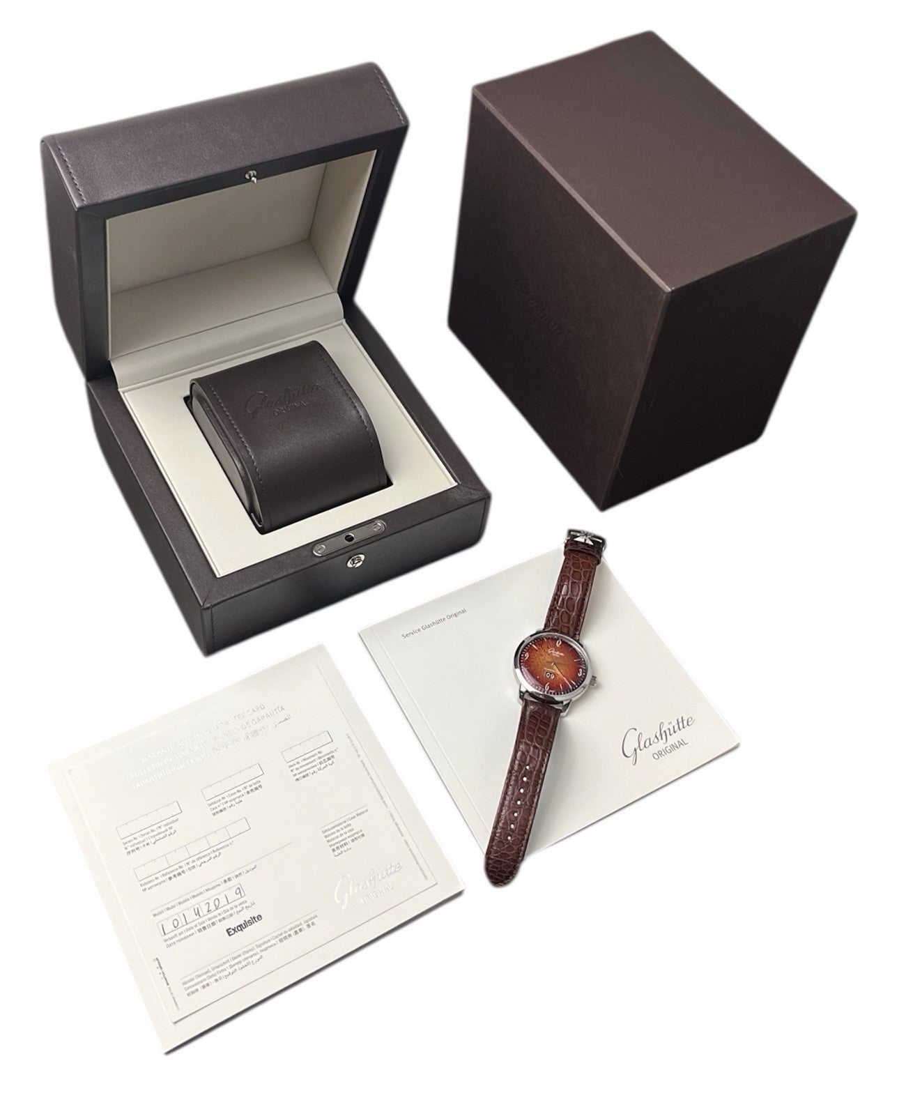 Glashutte Original Sixties Steel Red Dial 42mm Automatic Mens 2-39-47-09-02-04