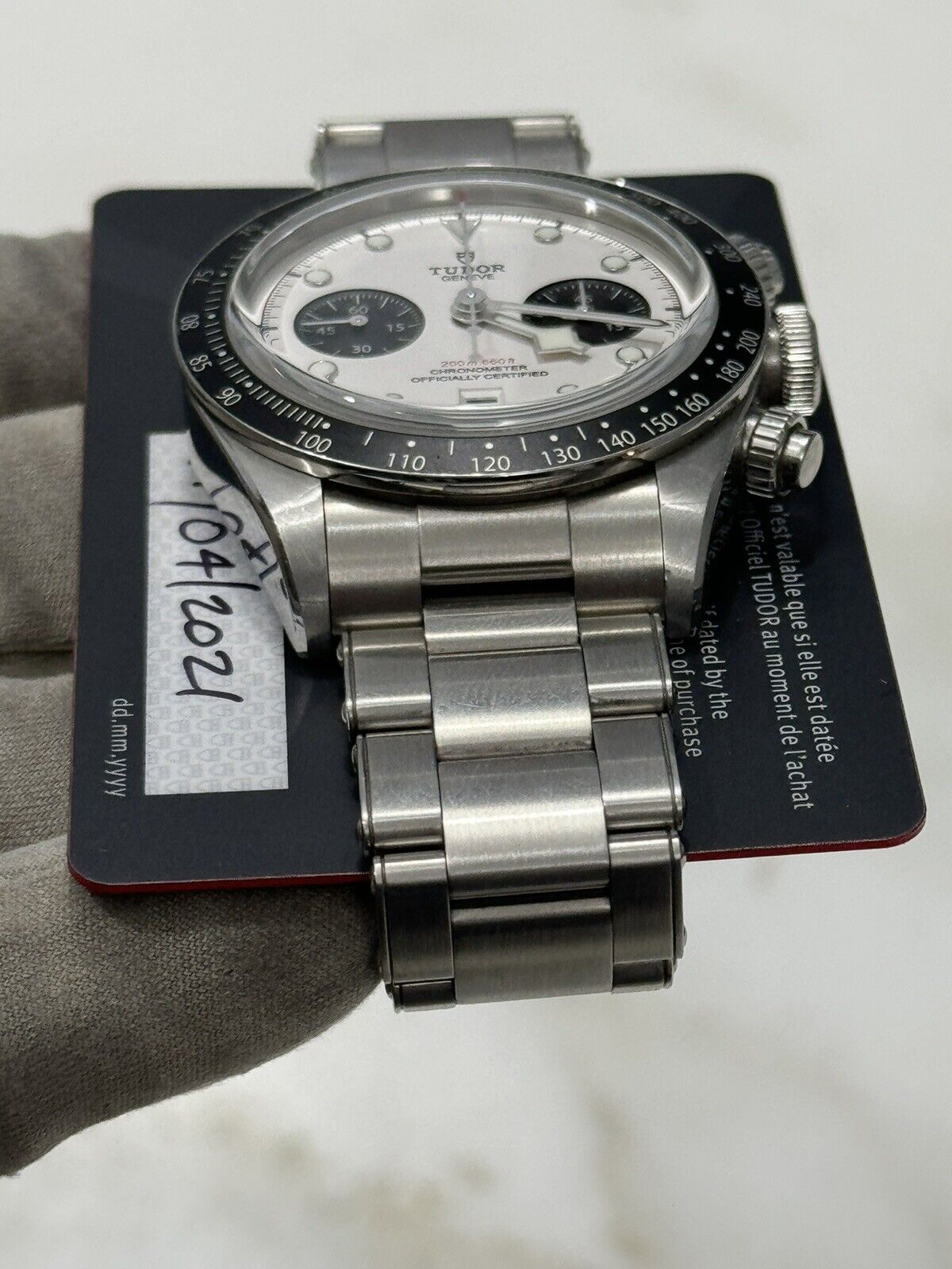 2021 TUDOR Black Bay Chronograph Stainless Steel Panda Men's Watch 79360N