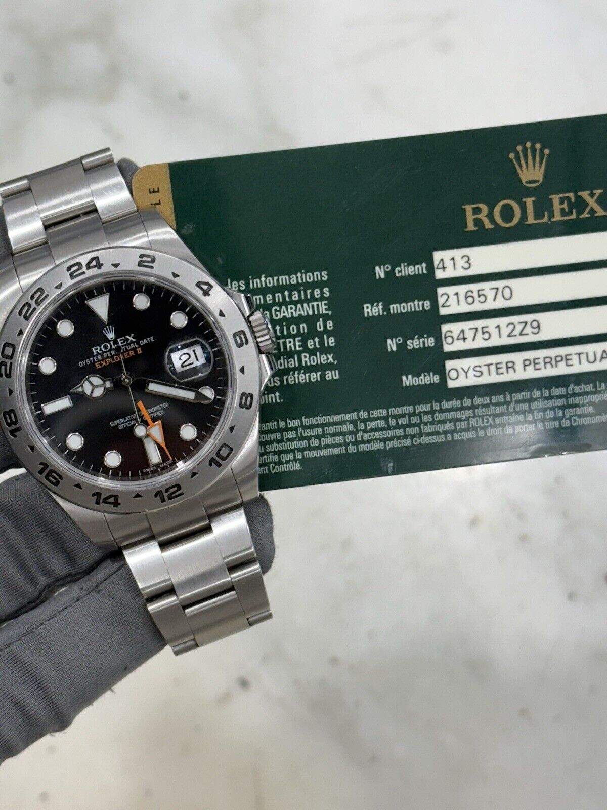 2014 Rolex Explorer II Steel Black Dial 42mm Automatic Men’s Watch 216570
