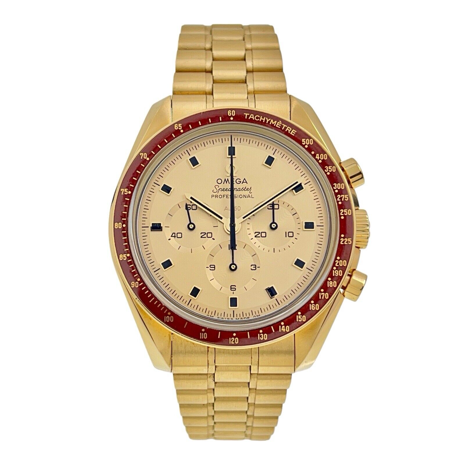 Omega Speedmaster 18k Gold Apollo 11 50th Anniversary 42mm Manual Wind Watch