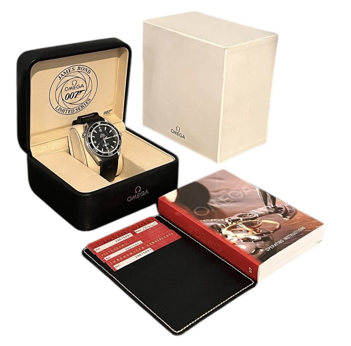 Omega Seamaster Planet Ocean 007 Steel Black Dial 45.5mm Auto Mens 2907.50.91