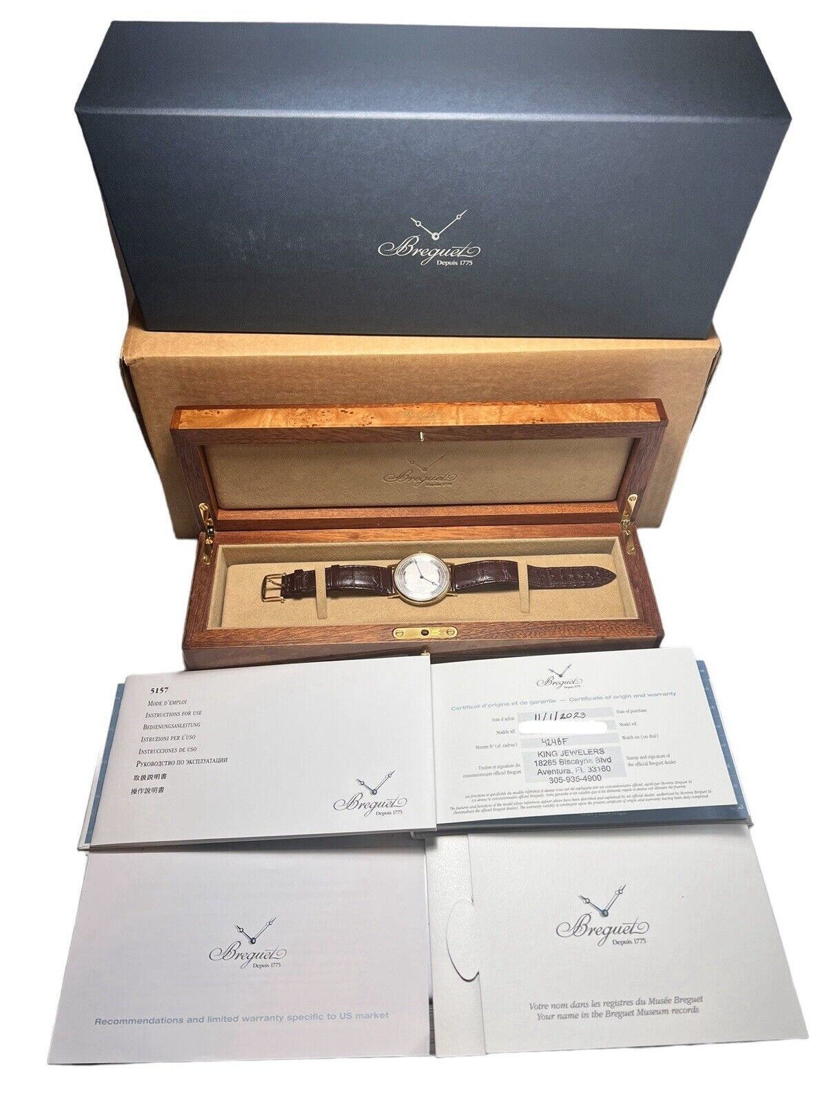 2023 Breguet Classique 18k Yellow Gold 38mm Automatic Men’s Watch 5157BA