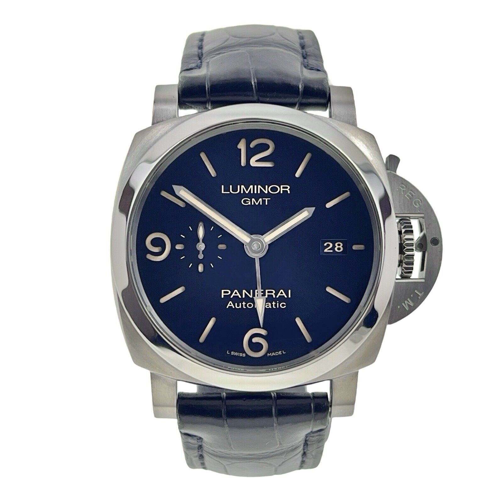 2022 Panerai Luminor GMT Steel Blue Dial 44mm Automatic Men’s Watch PAM1033