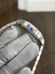 2022 Cartier Santos Steel Blue Dial Large Automatic Men’s Watch WSSA0030