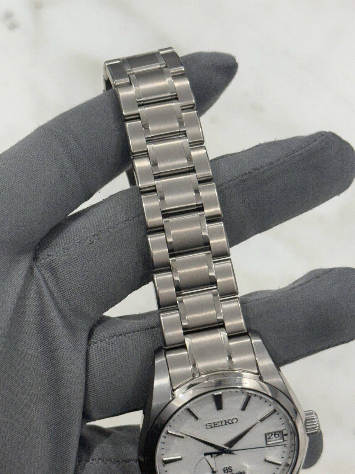 2016 Grand Seiko Spring Drive Snowflake Titanium 41mm Watch SBGA011 W/ Paper