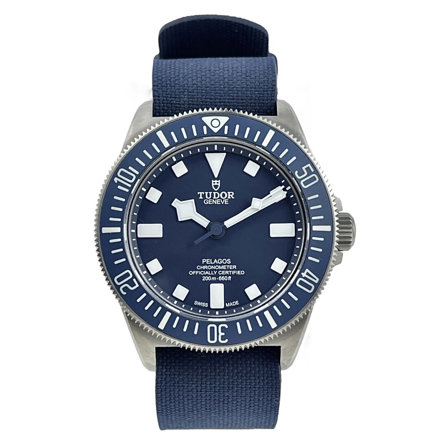 2021 Tudor Pelagos FXD Blue Dial Automatic Watch On Rubber 25707B/21 - Box/Paper