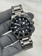 2014 TUDOR Pelagos 25500TN Automatic Titanium Watch Black Dial Mens - B/P