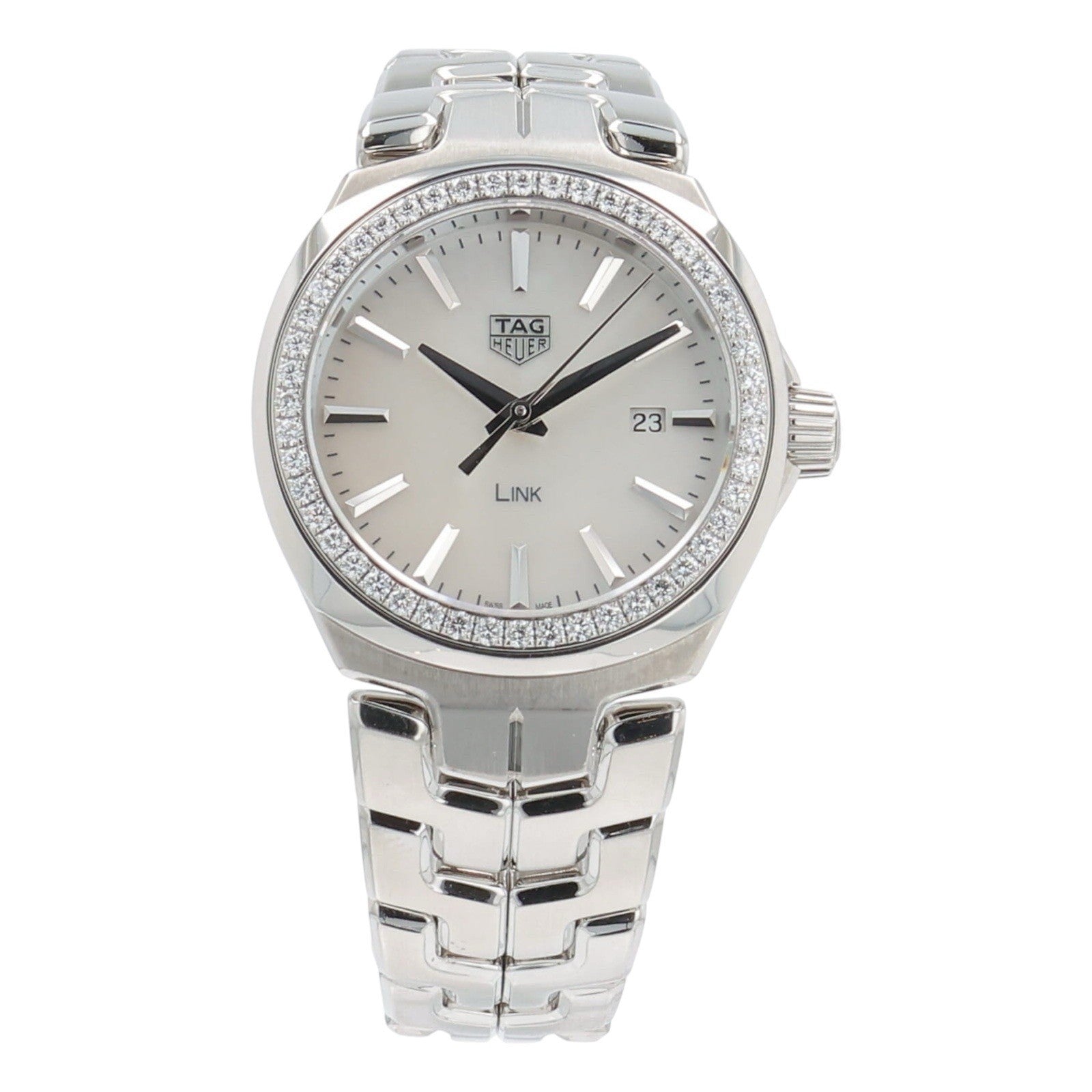 Tag Heuer Link Lady Steel Mother Of Pearl Dial 32mm Quartz Women’s Watch WBC1314