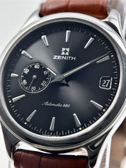 Zenith Elite Stainless Steel Black 36mm Automatic Men’s Watch 90/01.0040.680