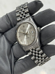 1987 Rolex Datejust Silver Dial Automatic Jubilee 36mm Steel Watch 16030