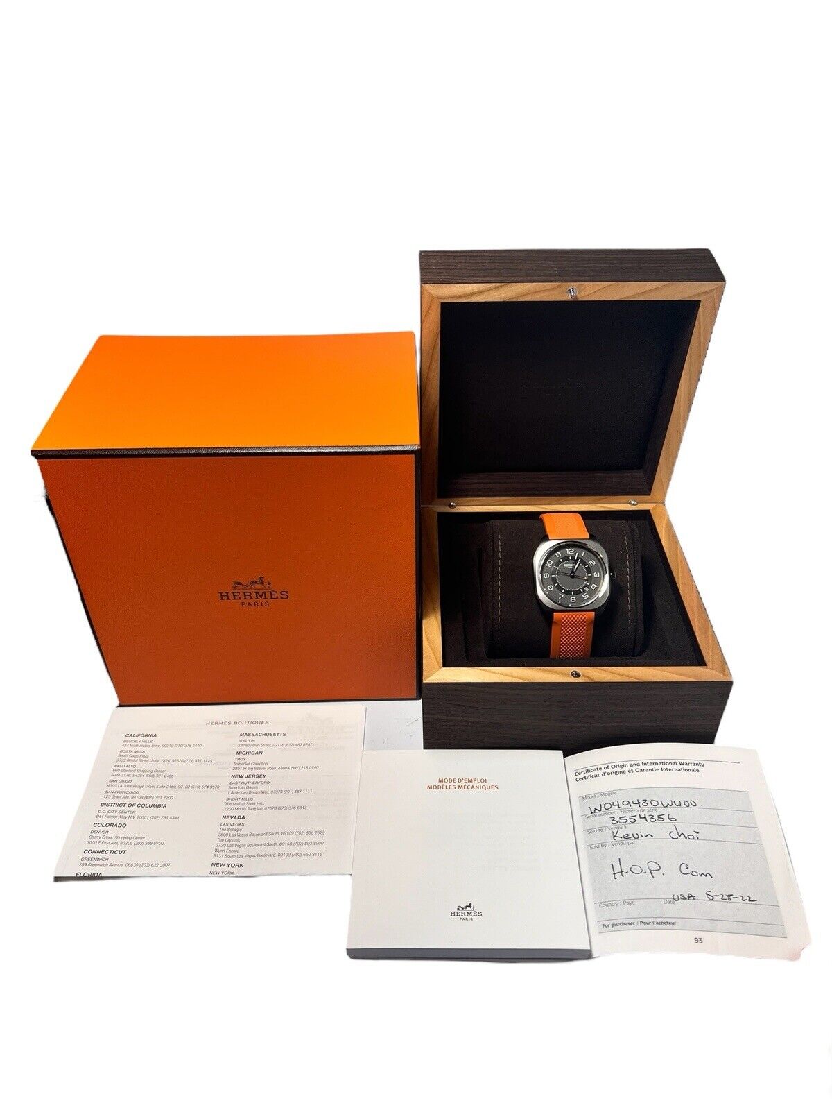 2022 Hermes H08 Titanium 39mm Automatic Men’s Watch H08 - Box/Papers