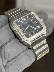 2022 Cartier Santos Steel Blue Dial Large Automatic Men’s Watch WSSA0030