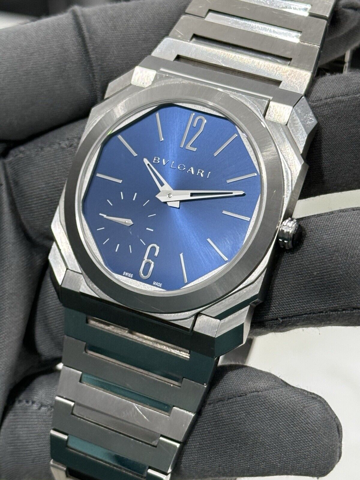 2017 Bulgari Octo Finissimo Steel Blue 40mm Automatic Men’s Watch BGO 40 XT