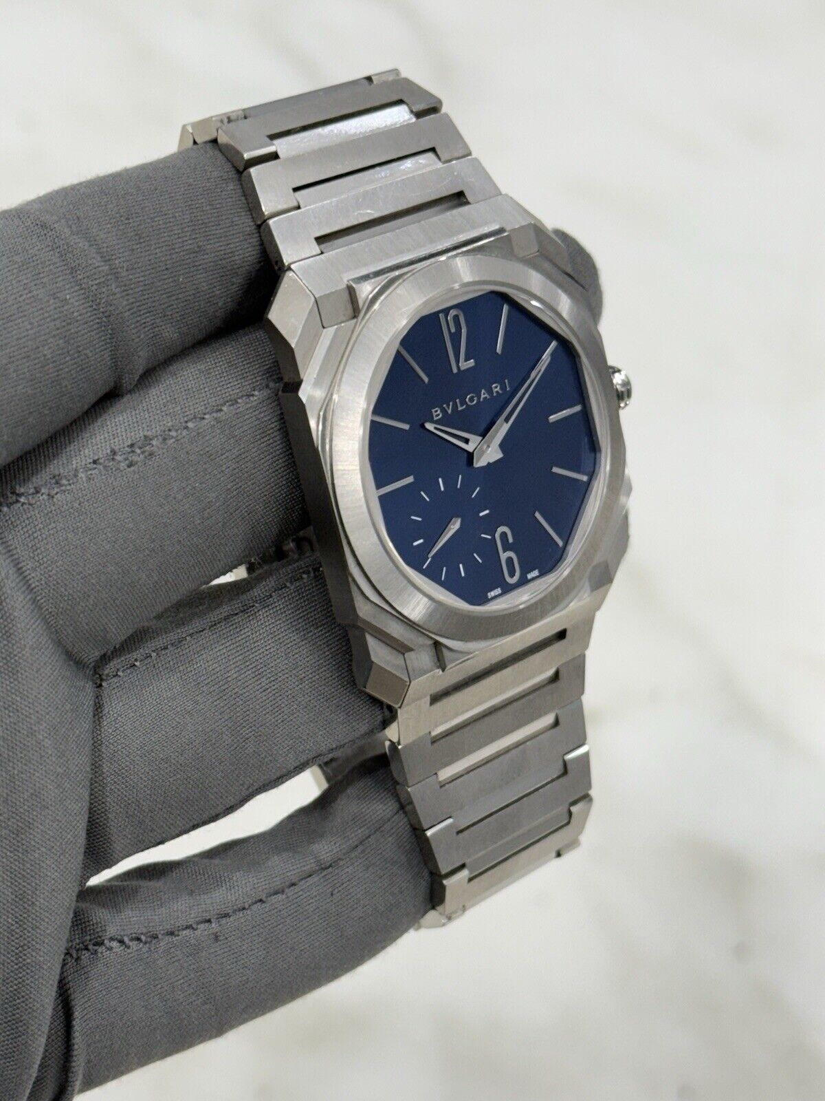 2017 Bulgari Octo Finissimo Steel Blue 40mm Automatic Men’s Watch BGO 40 XT