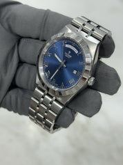 2021 Tudor Royal Blue Roman Day Date Stainless Steel Men's Automatic Watch 28600