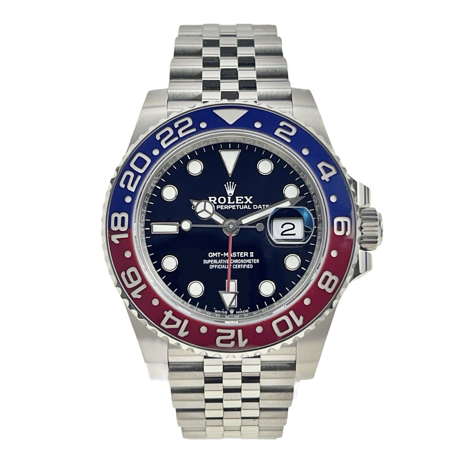 2022 Rolex GMT Master II Pepsi 126710BLRO Jubilee Steel Automatic Watch - B/P