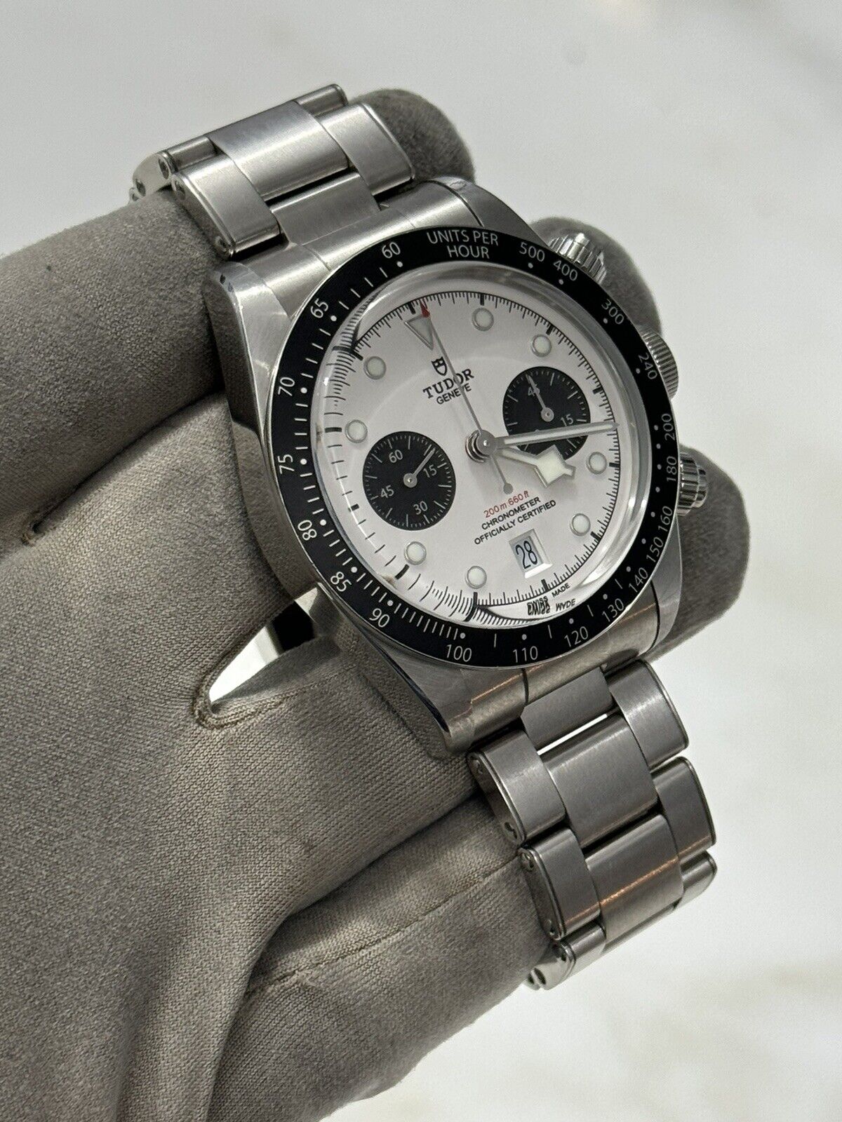 2021 TUDOR Black Bay Chronograph Stainless Steel Panda Men's Watch 79360N