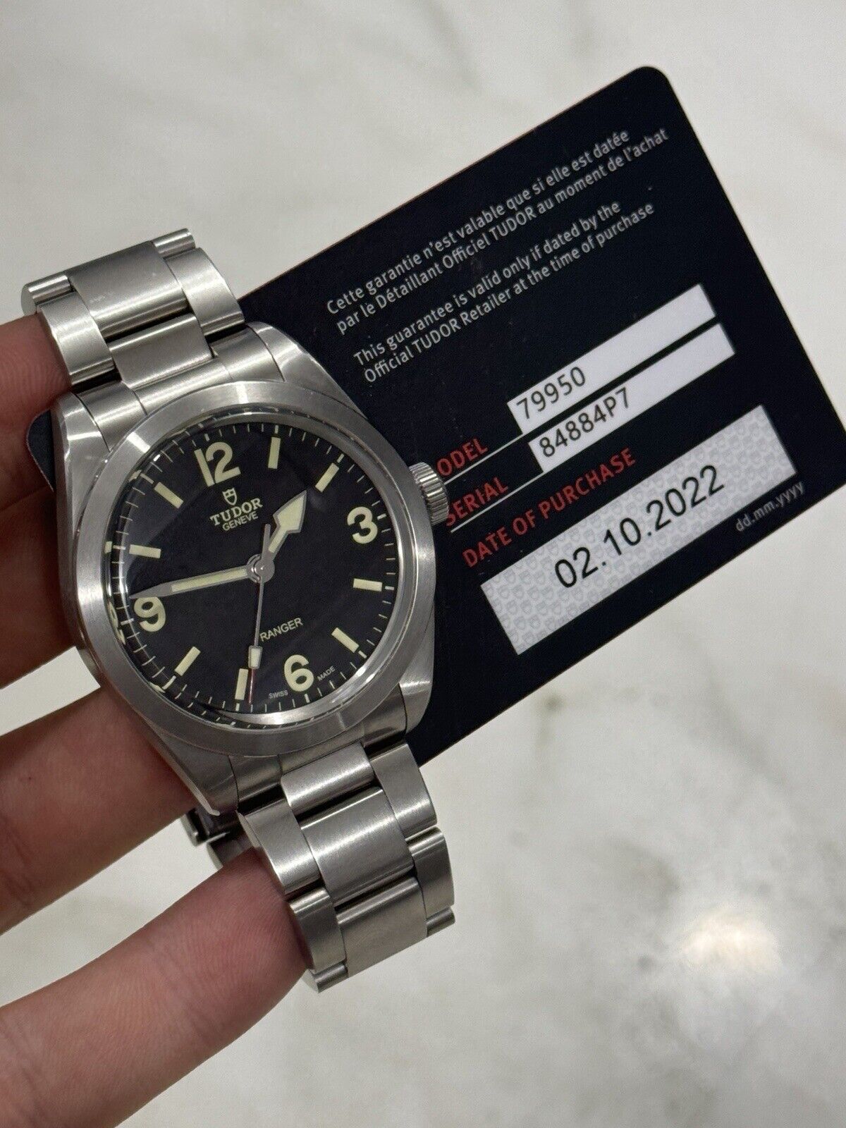 2022 Tudor Ranger 39mm Stainless Steel 79950 Black Dial Automatic Mens Watch