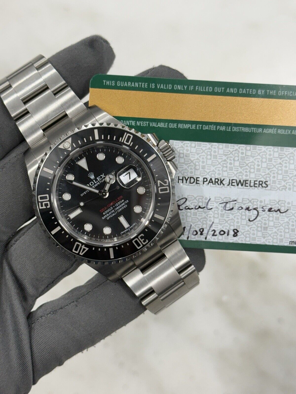 2018 Rolex Sea Dweller Red Letter Steel Black Dial 43mm Men’s Watch 126600