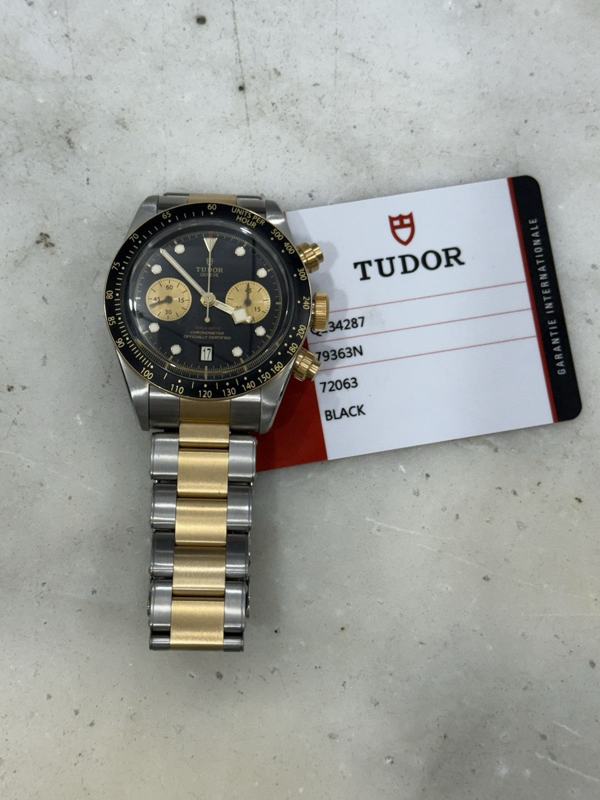 2019 Tudor Black Bay Chronograph S&G 41MM Two Tone Watch 79363N - Box/Papers