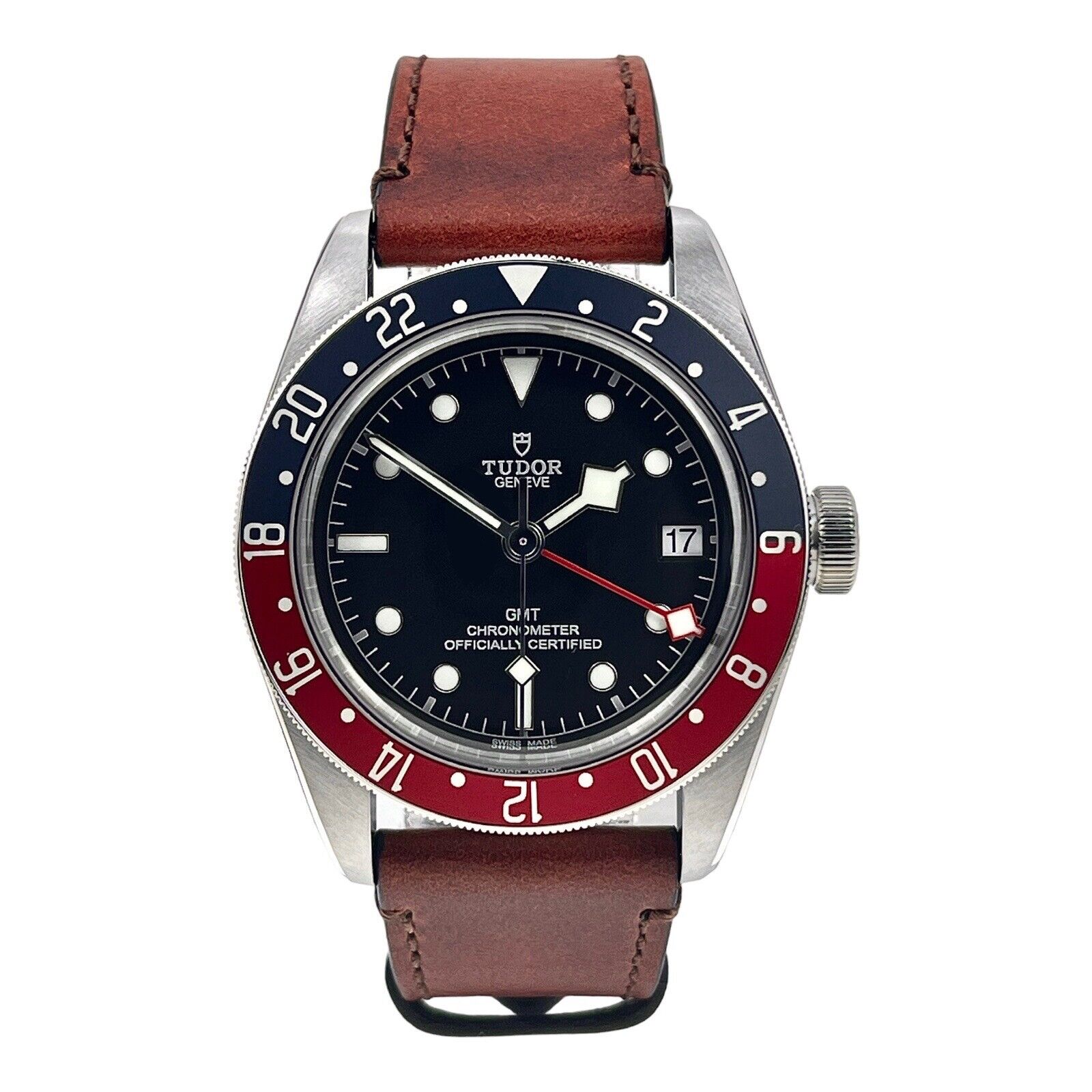 2022 Tudor Black Bay GMT Pepsi 41mm Stainless Steel Black Red Blue Date 79830RB