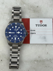 2019 Tudor Pelagos Titanium 42mm Watch Blue Dial 25600TB Automatic Dive Watch