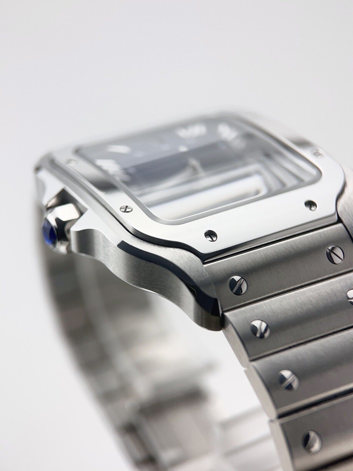 2022 Cartier Santos 40mm Blue Dial Steel Watch WSSA0030  - Box And Papers