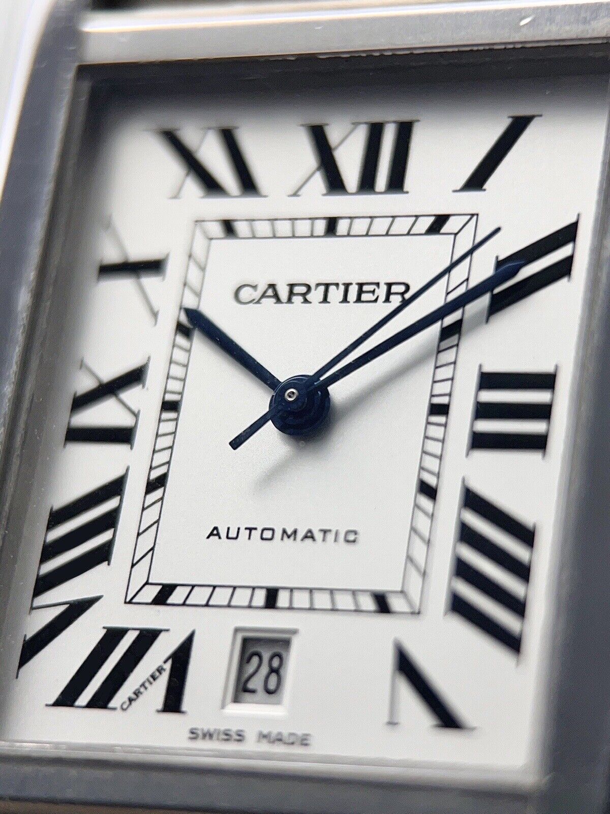 2018 Cartier Tank Solo XL Men's W5200028 Automatic Date Steel Watch - W/ Papers