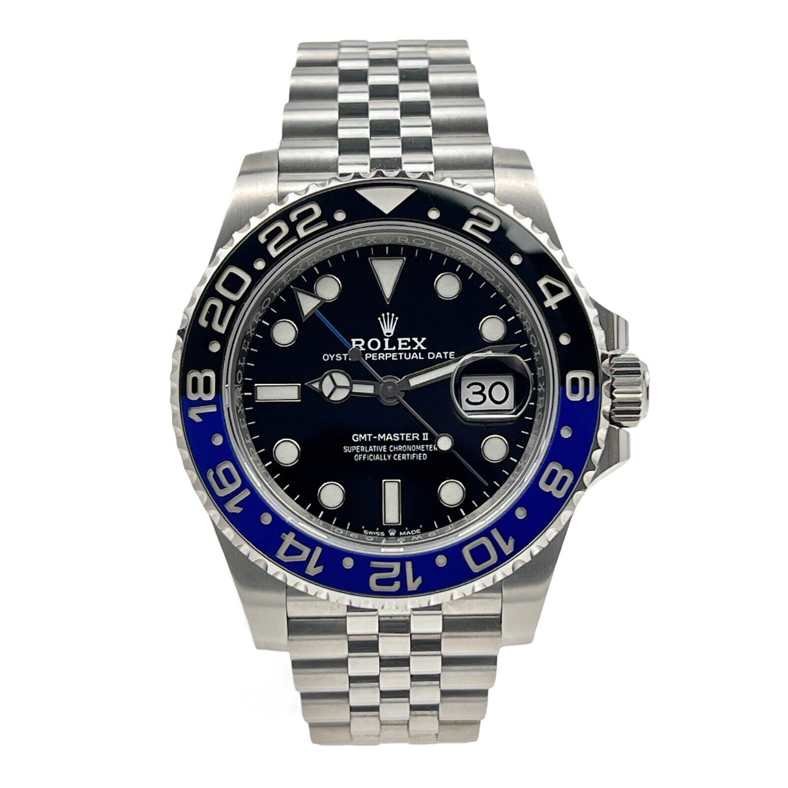 2023 Papers Rolex GMT Master Batgirl Blue Jubilee Ceramic 126710 Watch - B/P