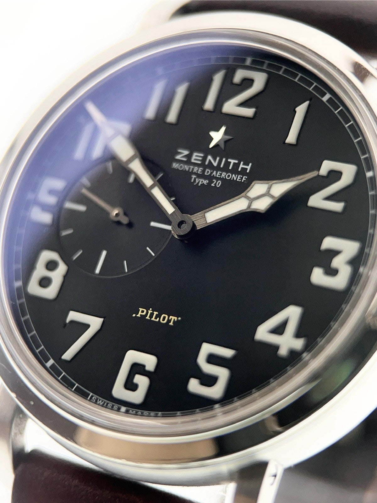 Zenith Pilot Stainless Steel Black Dial 40mm Automatic Men’s Watch 03.1930.681