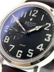 Zenith Pilot Stainless Steel Black Dial 40mm Automatic Men’s Watch 03.1930.681
