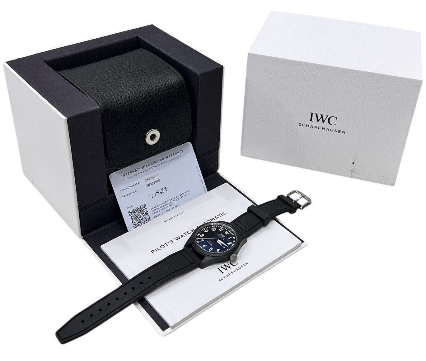 2023 IWC Pilot Top Gun Ceramic Black Dial 41mm Automatic Mens Watch IW326906
