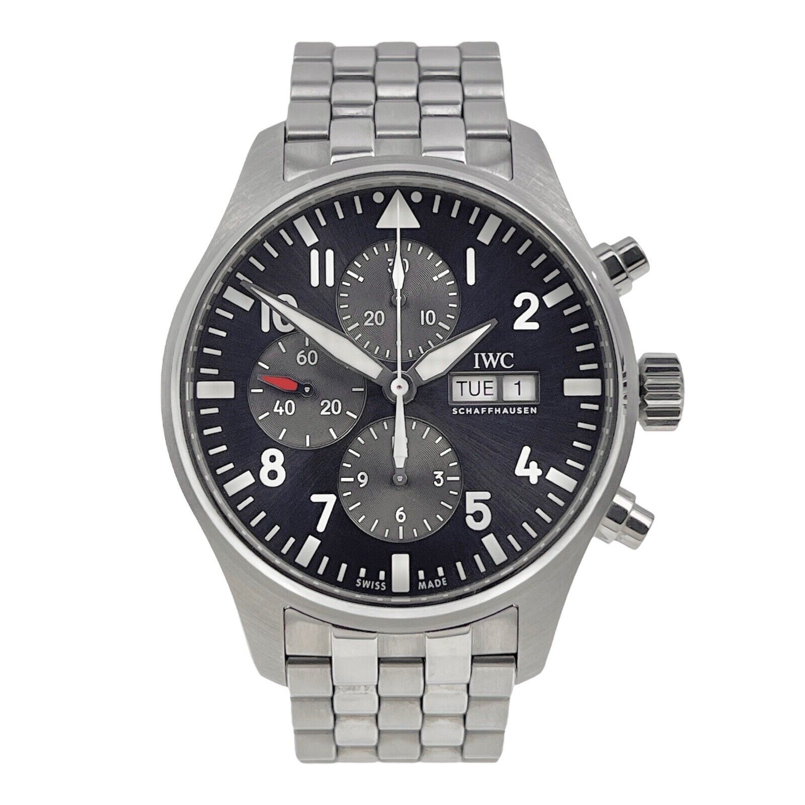 2021 IWC Pilots Chronograph Spitfire Automatic 43mm IW377719 - Box And Papers