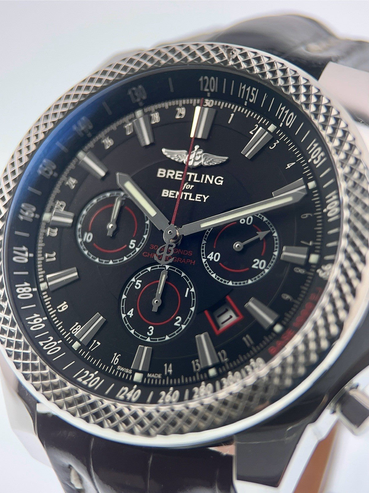 Breitling Bentley Barnato Steel Black Dial 49mm Automatic Mens Watch A25368