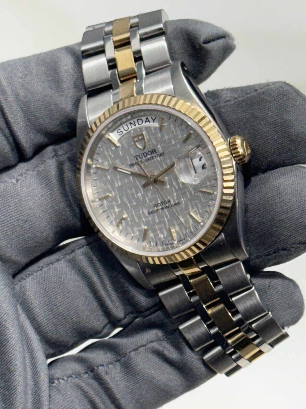 2011 Tudor Date Day Steel and Gold 36mm Automatic Men’s Watch 76213 W/ Papers