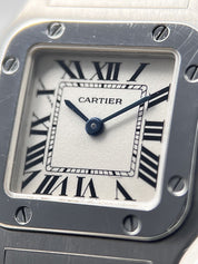 Cartier Santos Galbee Steel Roman Numerals White Dial 24 mm Women's Watch 1565