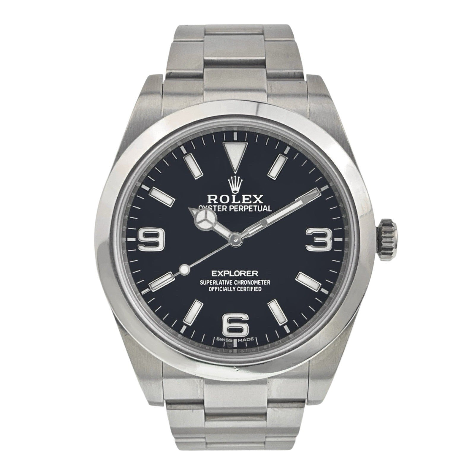 2018 Rolex Explorer Stainless Steel Black Dial 39mm Automatic Men's Watch 214270