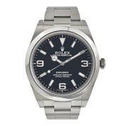 2018 Rolex Explorer Stainless Steel Black Dial 39mm Automatic Men's Watch 214270