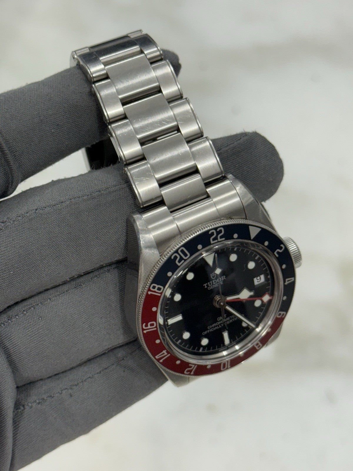 2021 Tudor Black Bay GMT Pepsi Black Dial Stainless Steel Mens Watch 79830RB