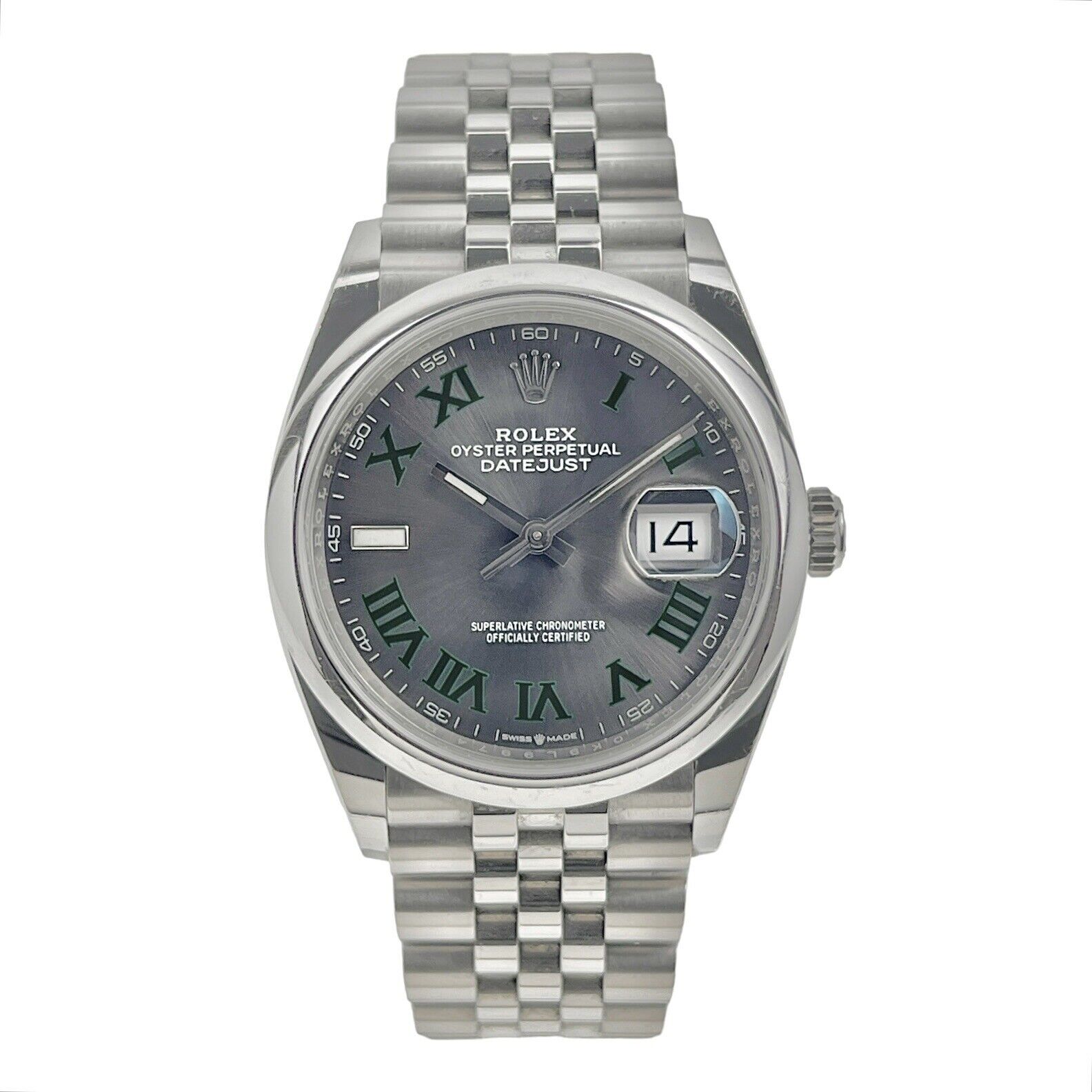 2021 Rolex Datejust 36 Wimbledon Automatic 36mm Watch 126200 - Box And Papers