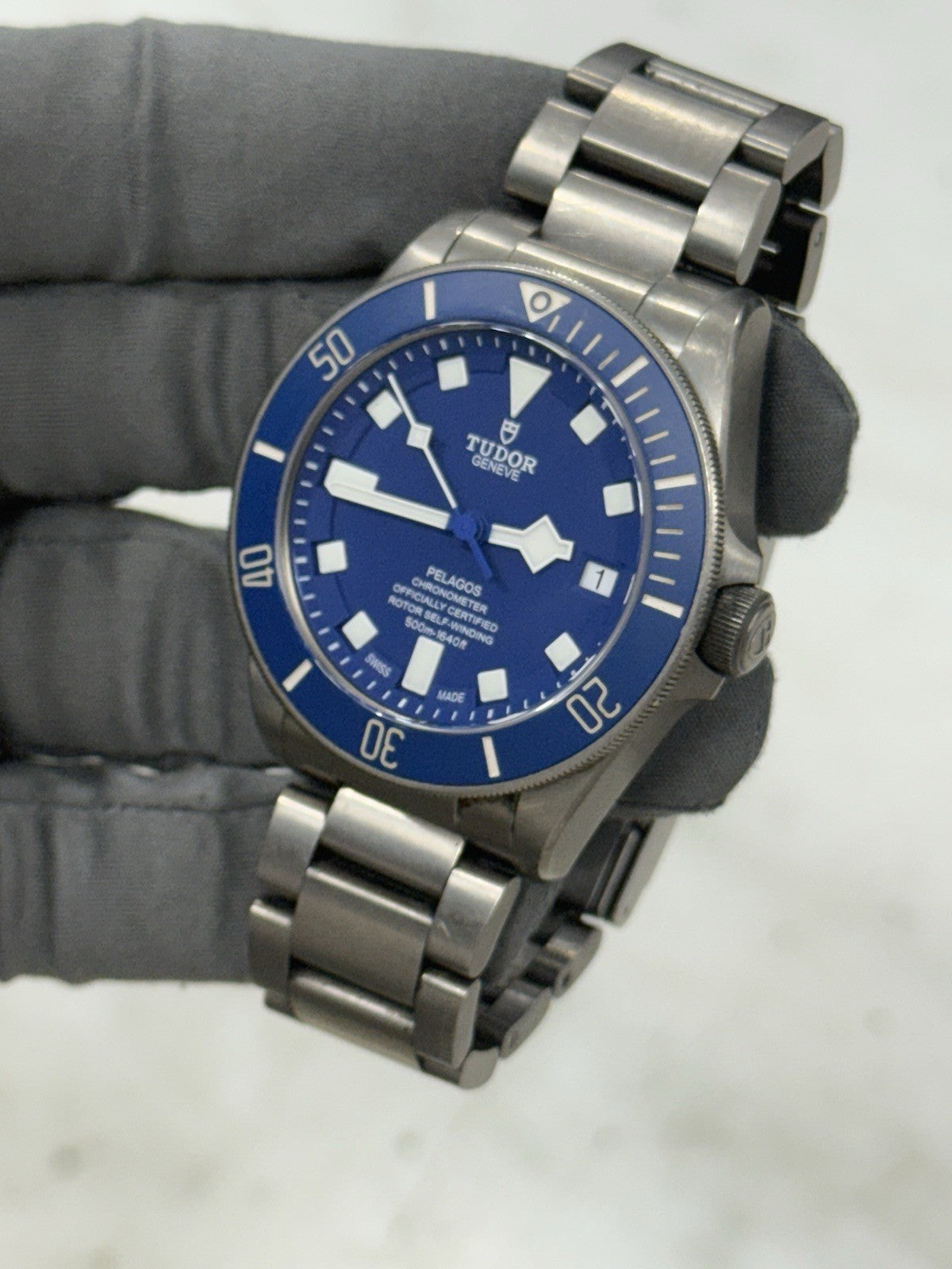 2019 Tudor Pelagos Titanium 42mm Watch Blue Dial 25600TB Automatic Watch