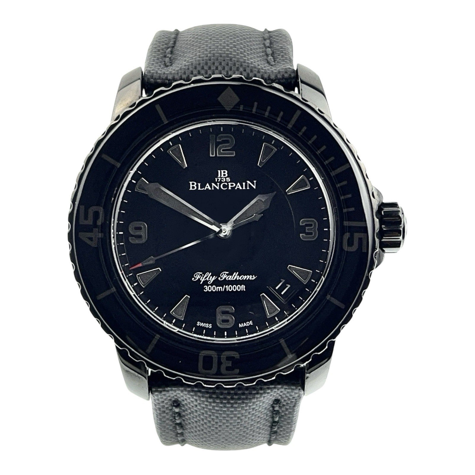Blancpain Fifty Fathoms Steel Black Dial 45mm Automatic Mens Watch 5015