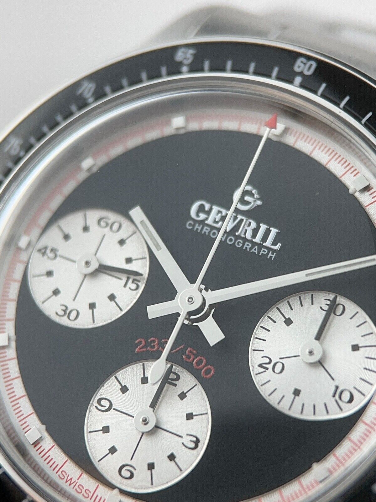 2023 Gevril Tribeca ‘Paul Newman’ Chronograph Panda Limited Edition Box & Papers