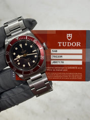 2019 Tudor Black Bay Smiley Stainless Steel Red 41mm Automatic Watch 79220R