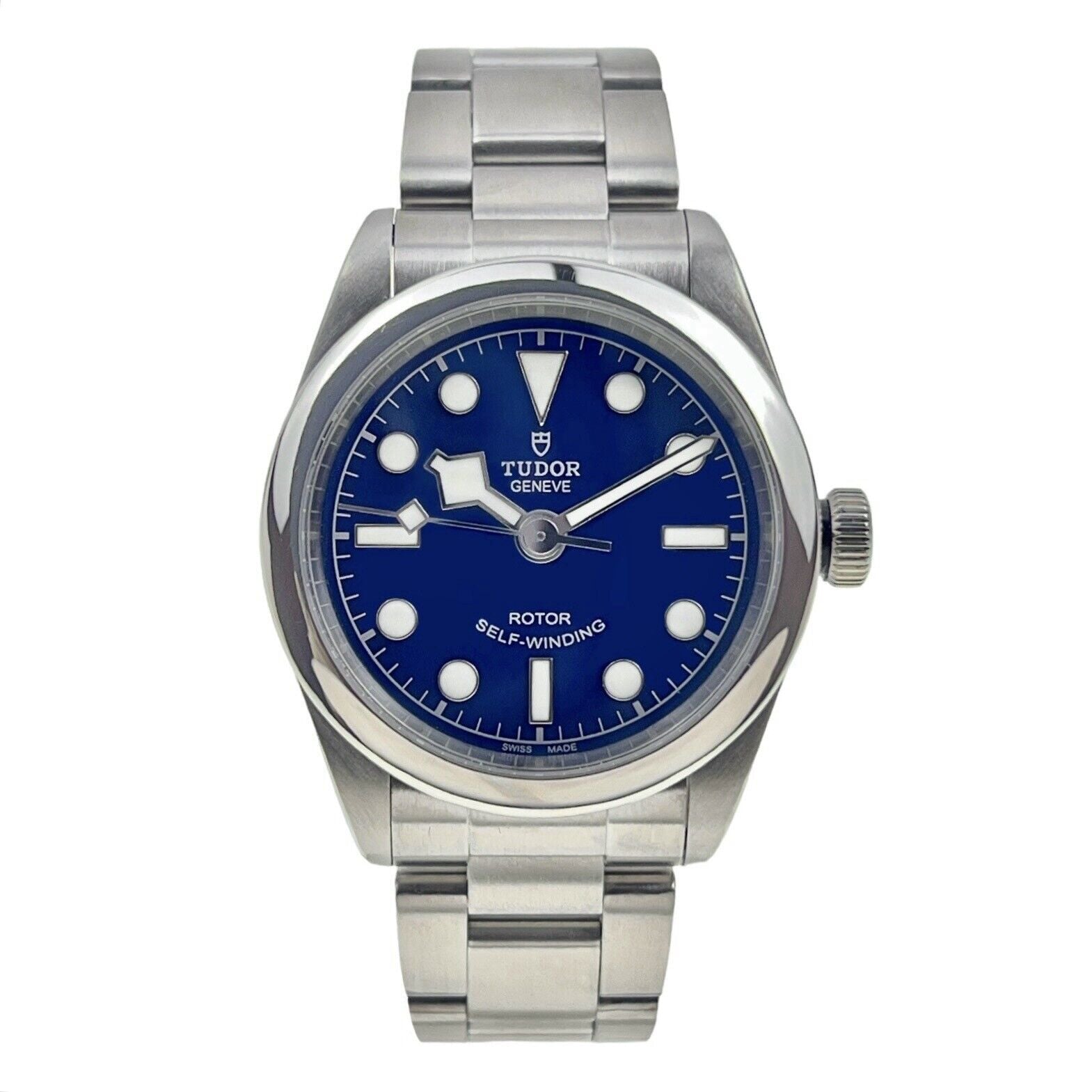 Tudor M79580 0003 Black Bay Ladies Automatic Watch Blue Dial 32 mm Stainless Steel Bracelet