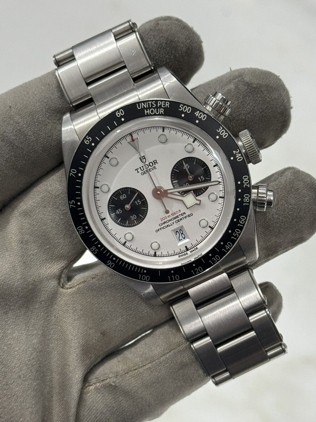 2021 TUDOR Black Bay Chronograph Stainless Steel Panda Men's Watch 79360N