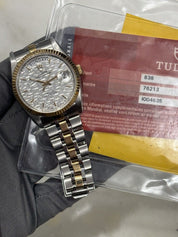 2011 Tudor Date Day Steel and Gold 36mm Automatic Men’s Watch 76213 W/ Papers