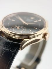 2020 Rolex Celini 18k Rose Gold Black Dial 39mm Automatic Men’s Watch 50525