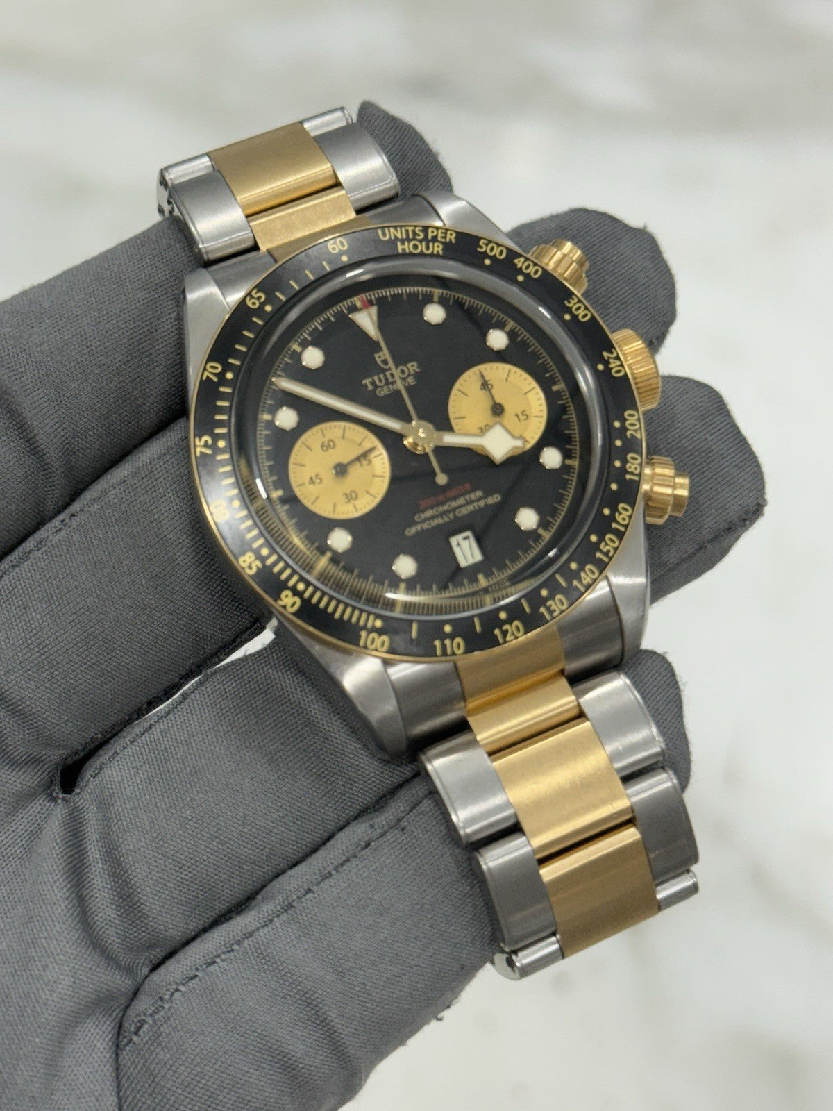 2019 Tudor Black Bay Chronograph S&G 41MM Two Tone Watch 79363N - Box/Papers