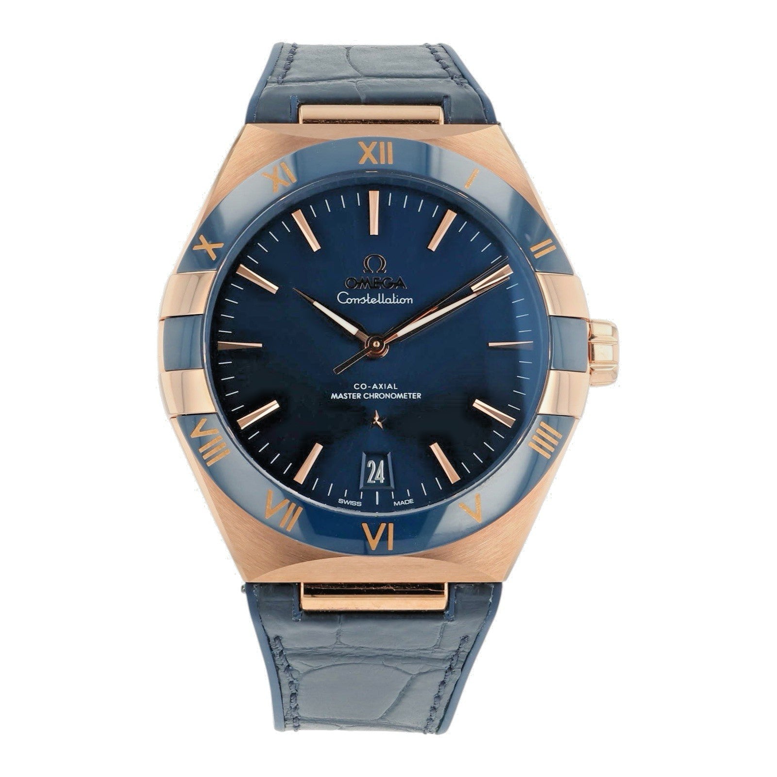 Omega Constellation 18k Rose Gold Blue Dial 41mm Automatic 131.63.41.21.03.001